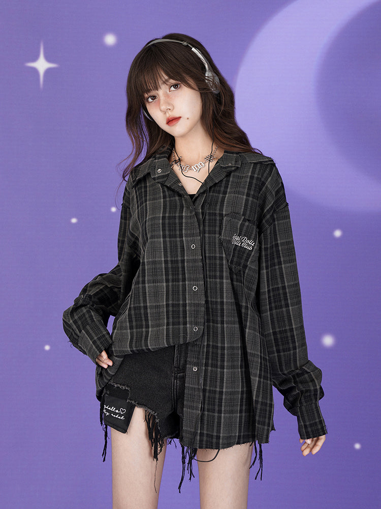 Plaid Loose Long Sleeve Shirt