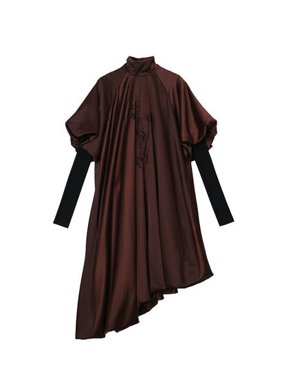 Nouvelle fausse robe en deux pièces brodée de style chinois