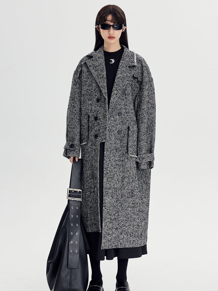 Herringbone Pattern Coat