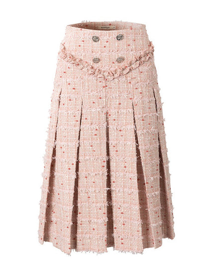 Little Fragrance Doll Collar Top &amp; Pleated Skirt