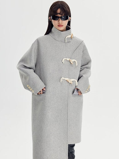 Horn Button Woolen Coat