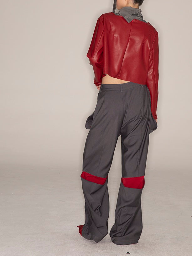 Low-Waist Loose Strait-Leg Pants