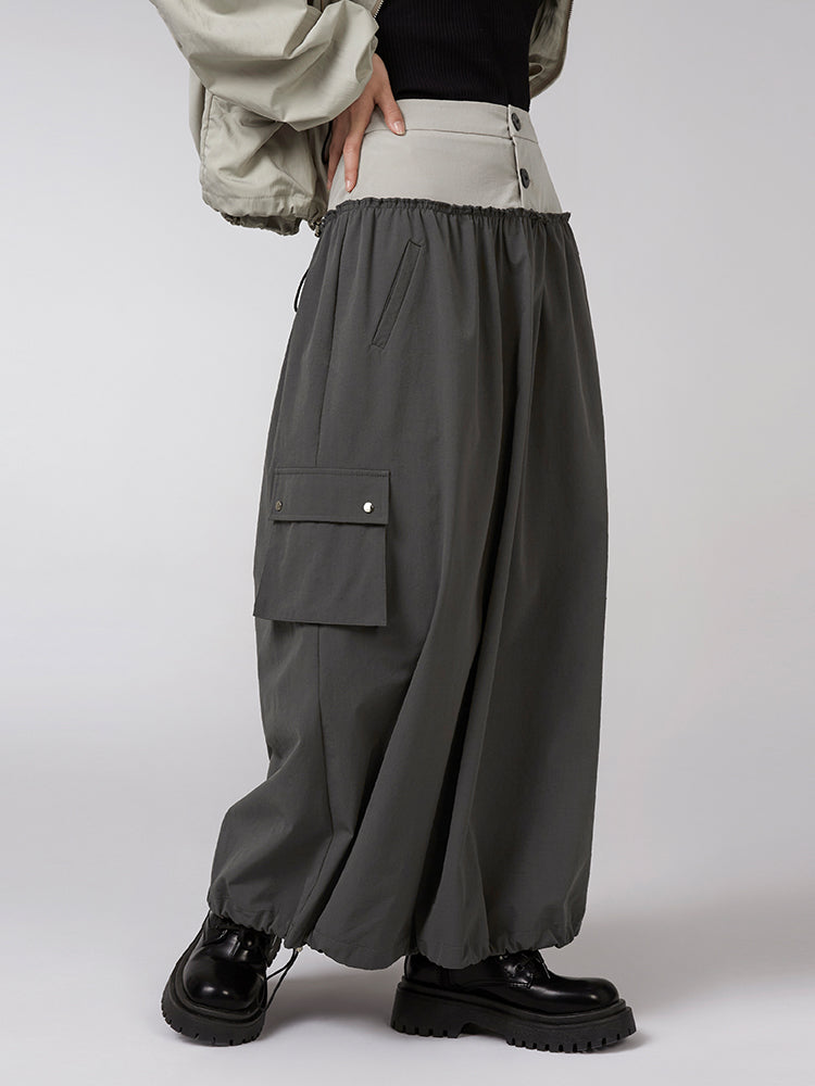 Drawstring Versatile Workwear Skirt