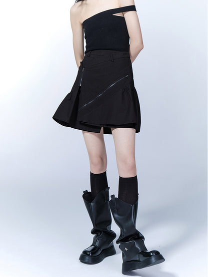 Fastener Nichi Short Casual Skirt