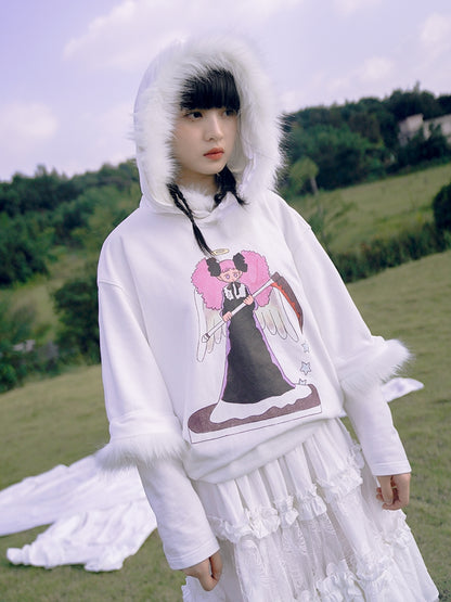 Hoodie Fur Reaper Gothic Parka