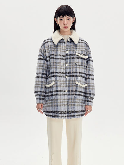 Plaid Loose Warm Jacket