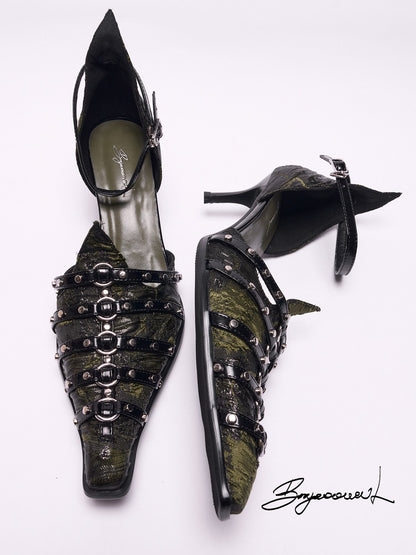 Moss Swamp Pointed-toe High Heels