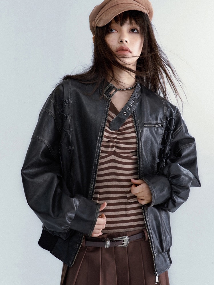 Loose Leather Jacket - CEST NOUS – ARCANA ARCHIVE