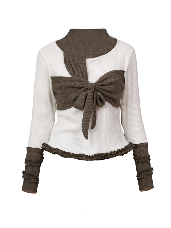 Ribbon Long-sleeved Bottoming Shirt