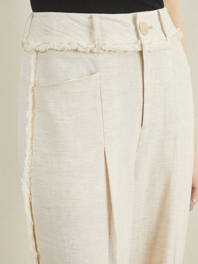 Tassel Loose High Waist Wide Leg Pants