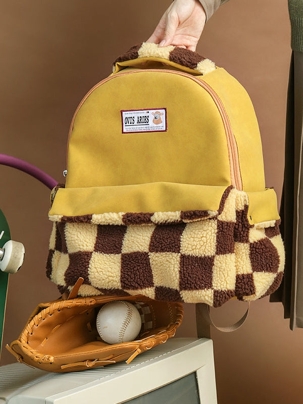 Lamb Velvet College Backpack