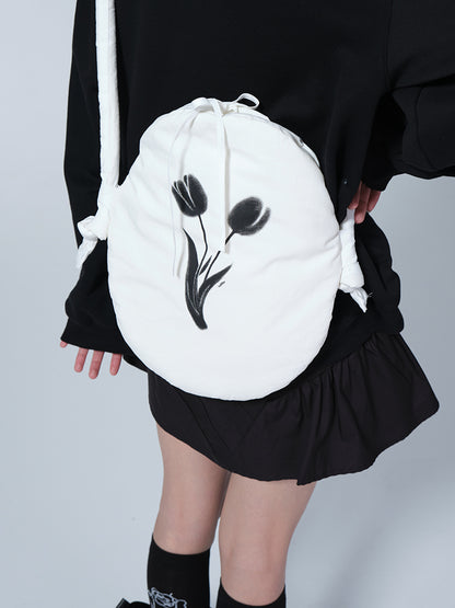 TULIP FLOWER Monotone Egg-Shape ShouldRe-Bag