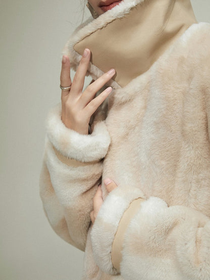 Eco-friendly Fur Short Lamb Wool Coat