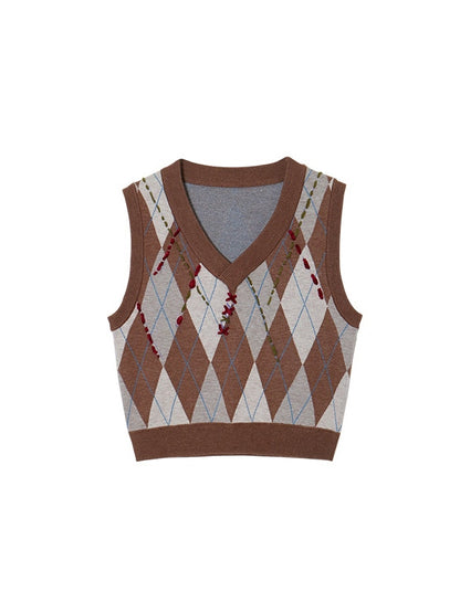 Argyle V-Neck Vest