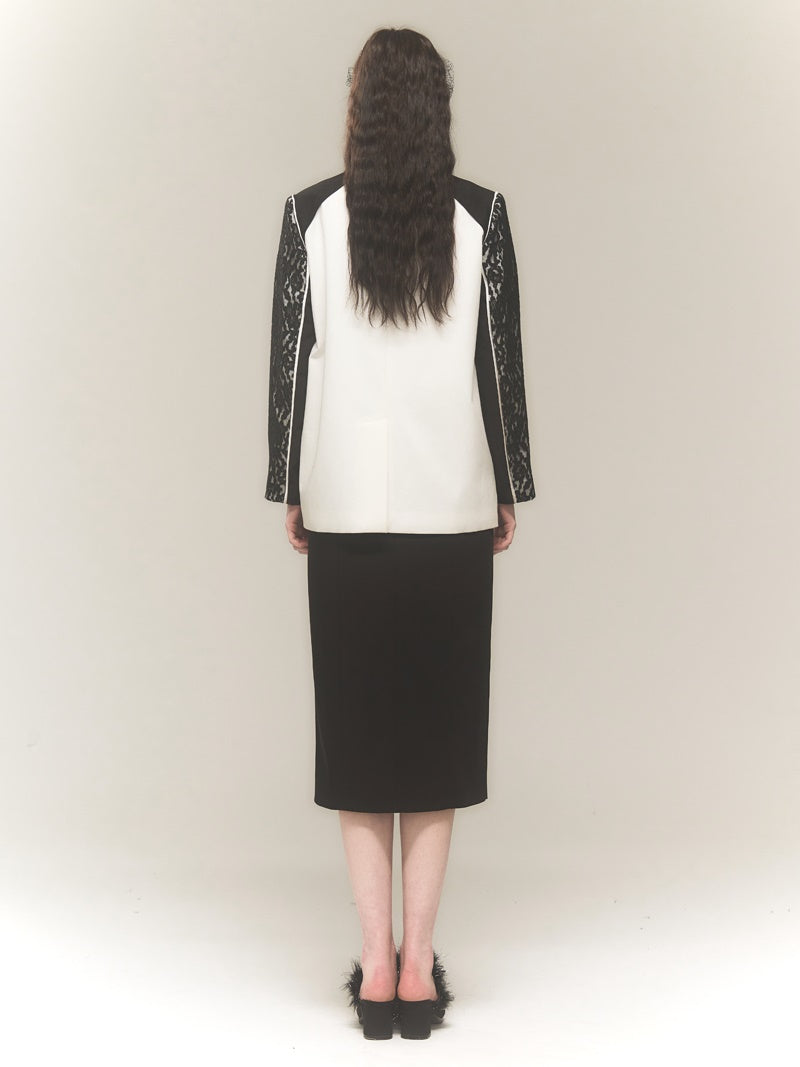 Lace Stitching Long-sleeved Jacket