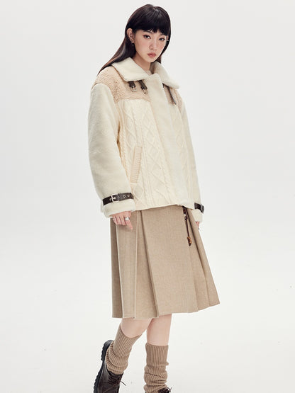 Woolen PLEATED SKIRT