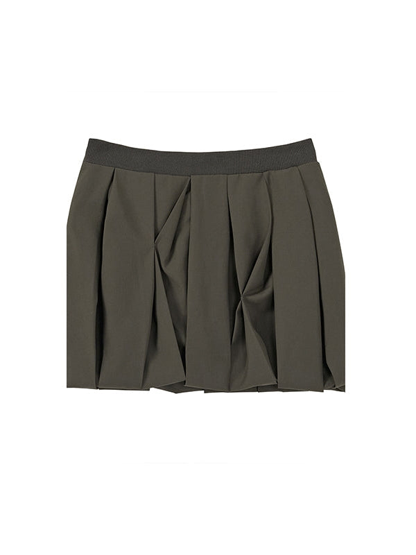 Pleated Lantern Skirt