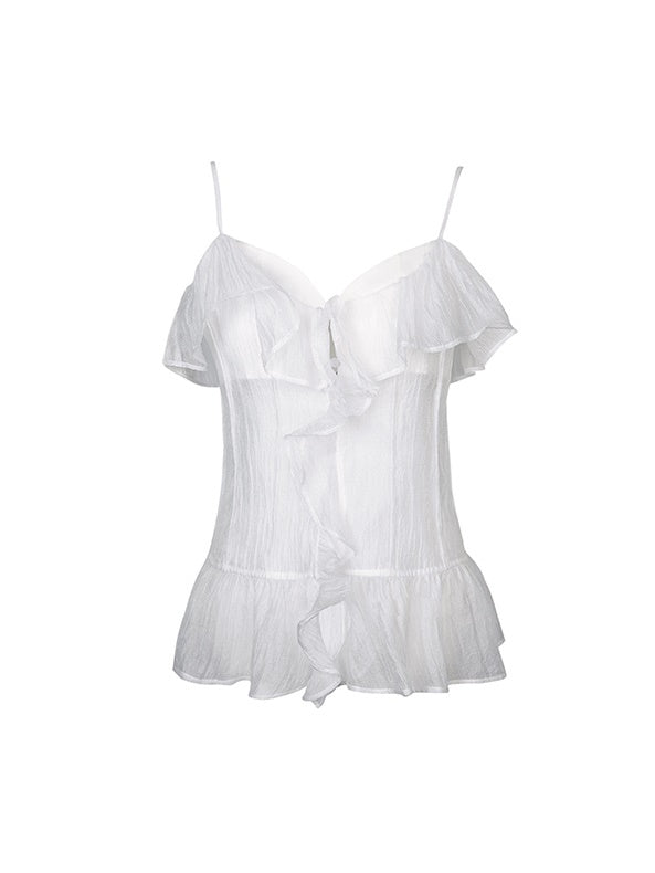 Gauze Semi-transparent Camisole