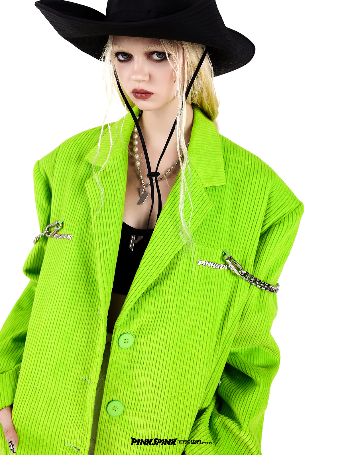 Veste de chaîne de fluorescence sur-taille