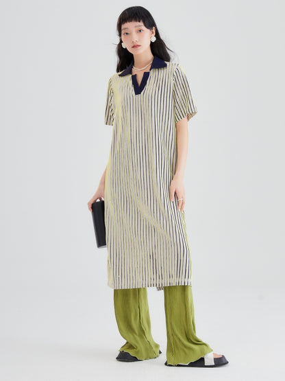 Retro Stripe POLO Dress