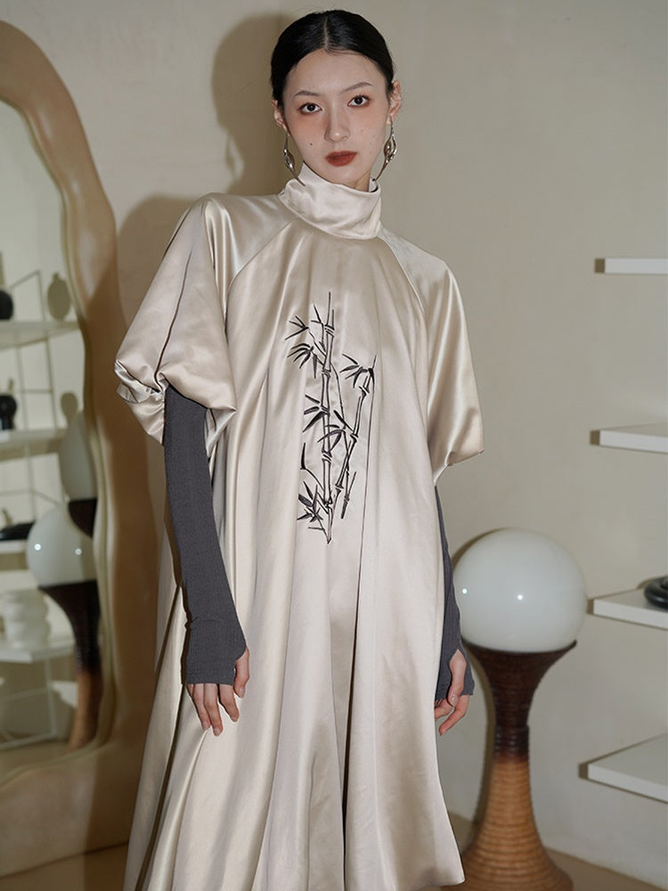 Nouvelle fausse robe en deux pièces brodée de style chinois