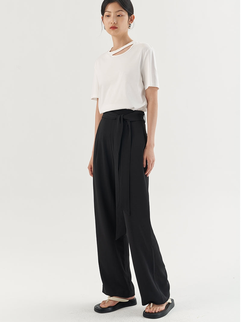 Self Tie Waist Pants