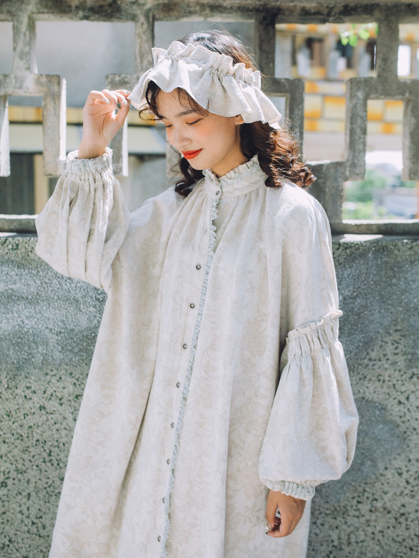 French Girl Loose Lace Cotton Linen Dress – ARCANA ARCHIVE