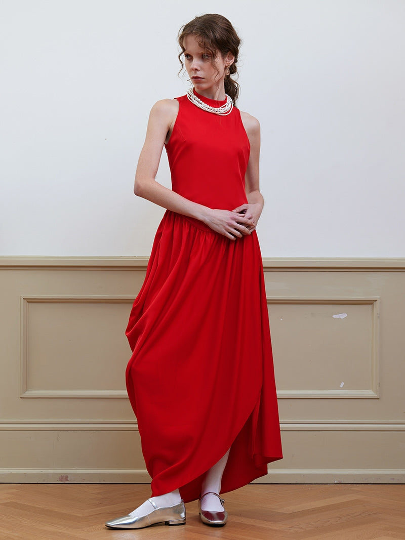 Round Open Back Design Long Dress -Layers – ARCANA ARCHIVE