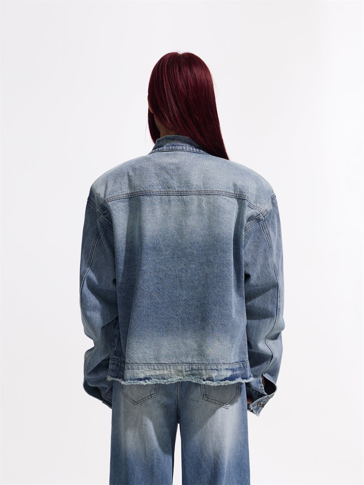 Raw Edge Design Casual Denim Jacket