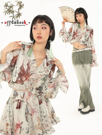 Schnickschnack japanische Bluse im japanischen Stil