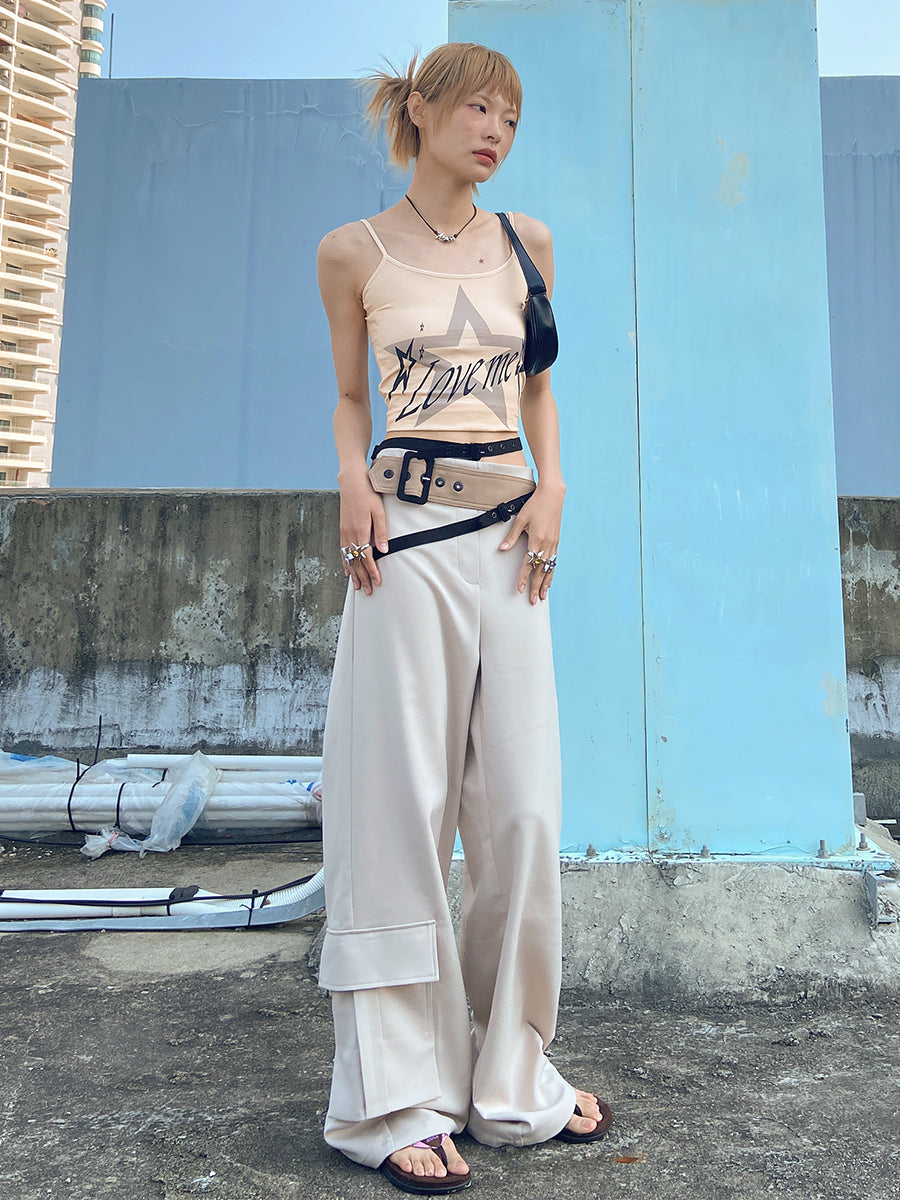 LOOSE CASUAL WIDE-LEG NICHI PANTS