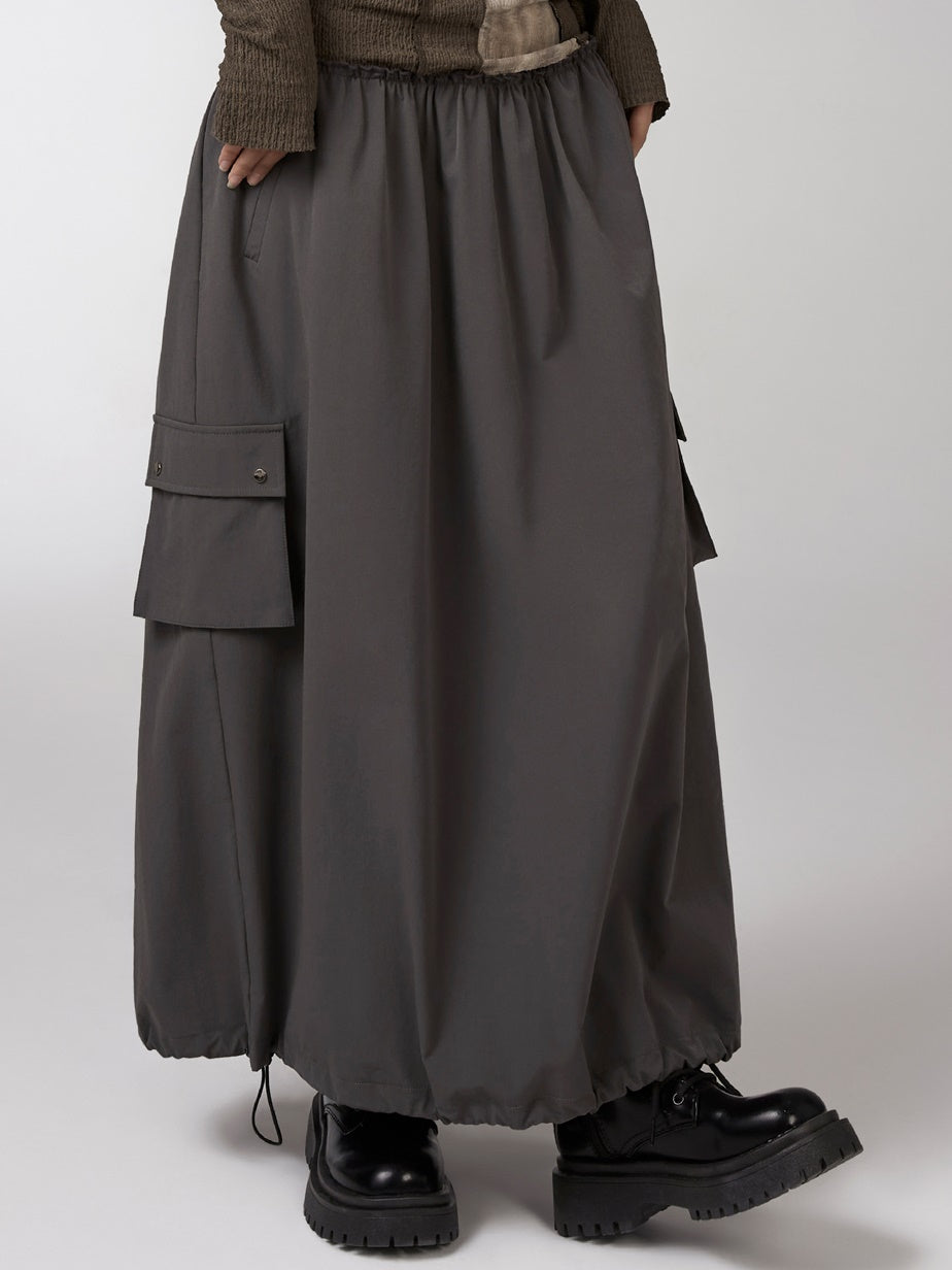 Drawstring Versatile Workwear Skirt