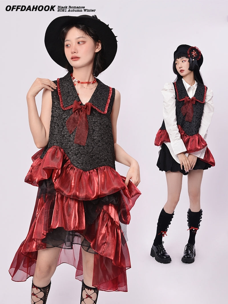 CIFFON IRREGULAR FRILL TOPS