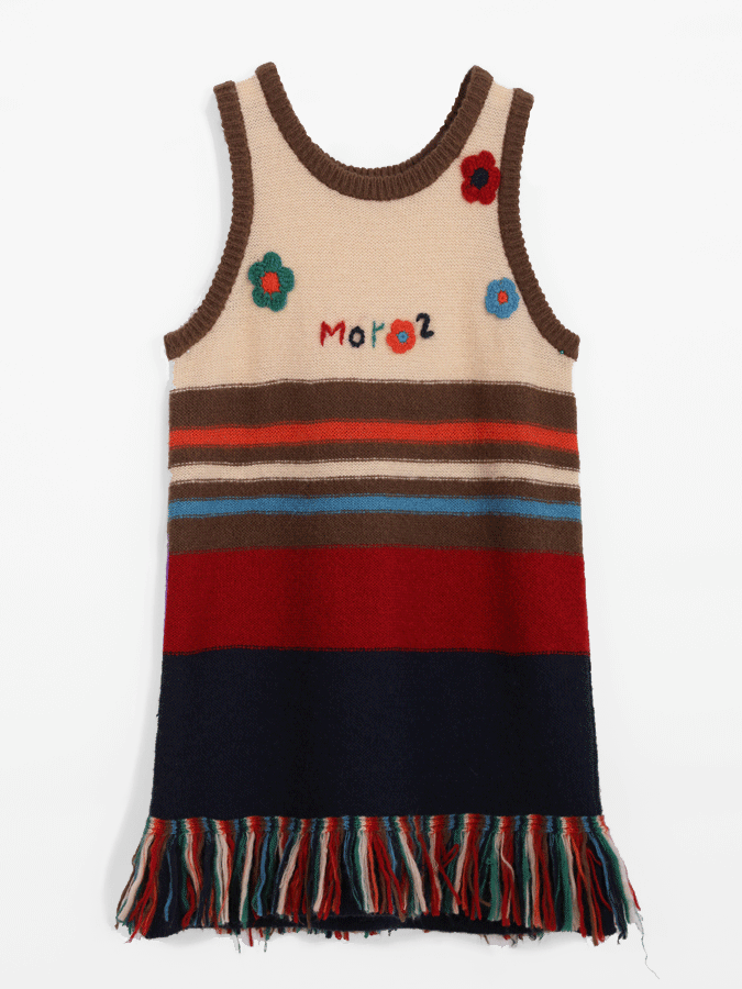 Knitted 2025 tassel vest