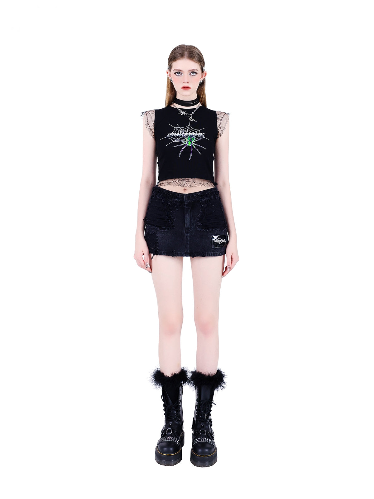 Spider Heavy Industry Sexy Y2k Skirt