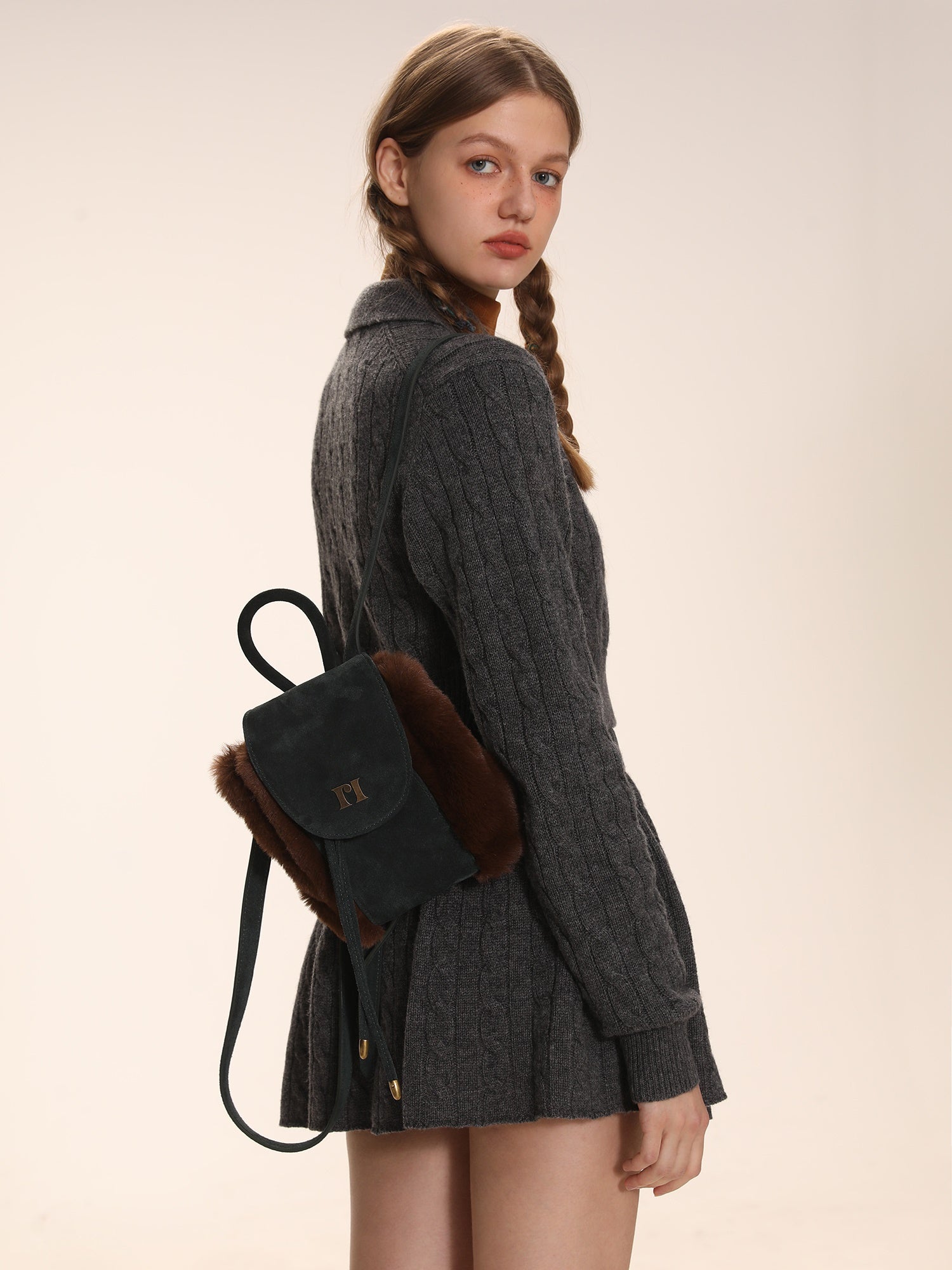 Suede store mini backpack