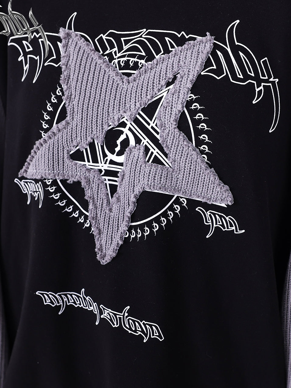 Pentagramm Raglan -Ärmelstichpullover