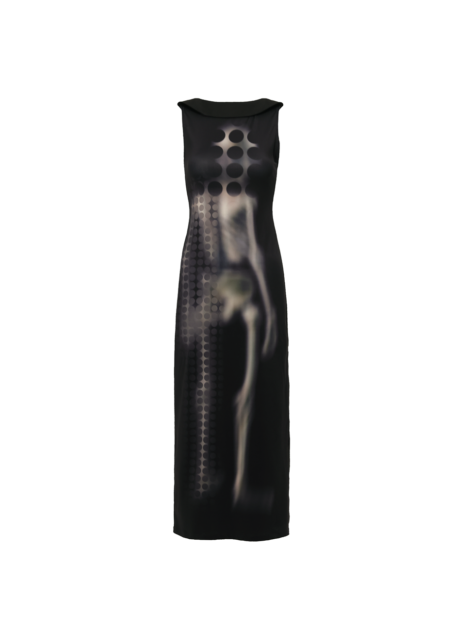 Human Figure Printic Stitching Sleevels Dress