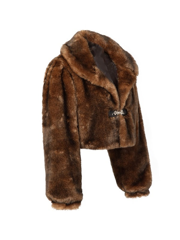 Imitation FUR THICK COAT