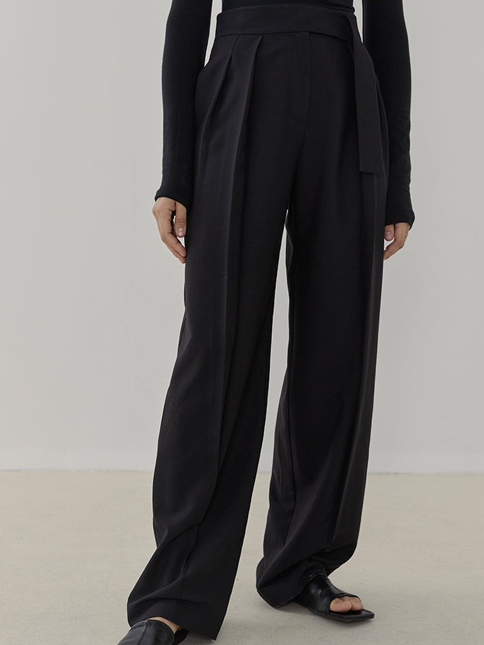 Loose Formal Plain Slacks Pants