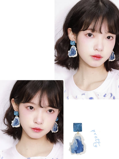 Ice Ocean Dolphin Earrings