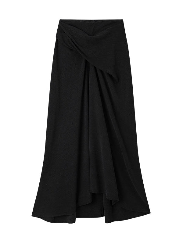 Displaced Waist Twist Skirt