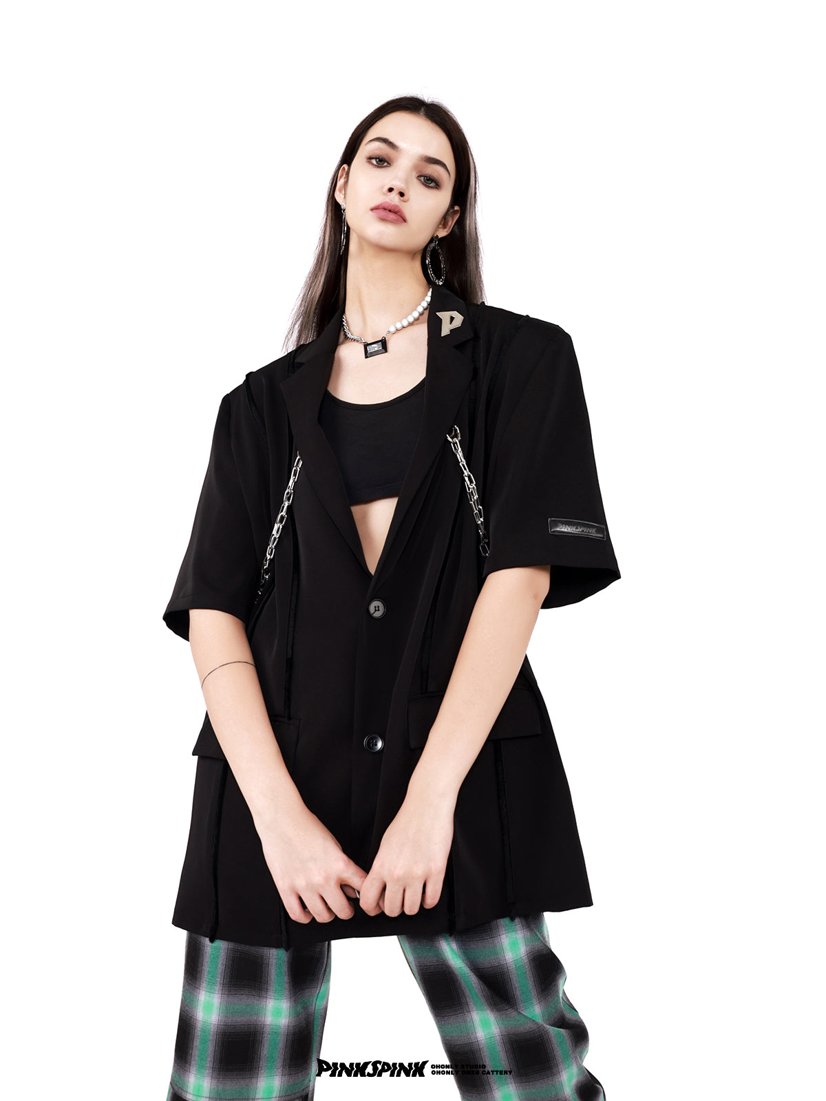 Chain Nichi Loose Half-sleeves Jacket