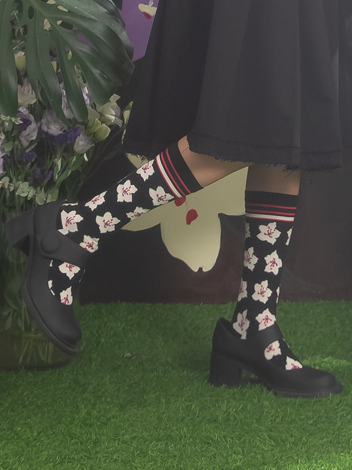 Sakura Jacquard Socks