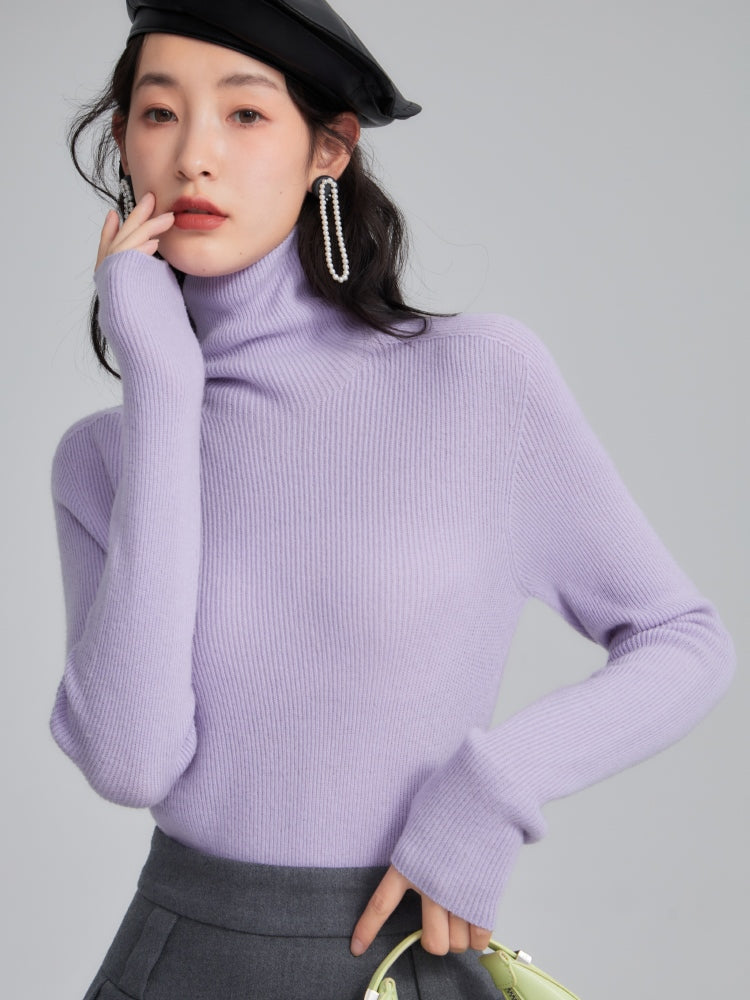 PURE WOOL TURTLENECK SWEATER