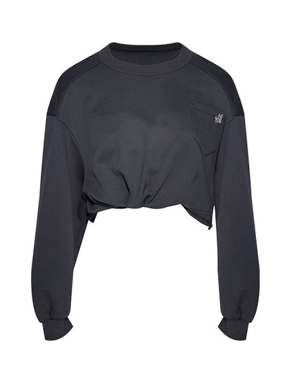 Runder Nacken kurzer Pullover