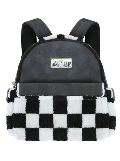 Lamb Velvet College Zipper Backpack