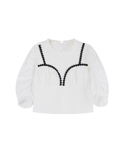 French Retro White Shirt