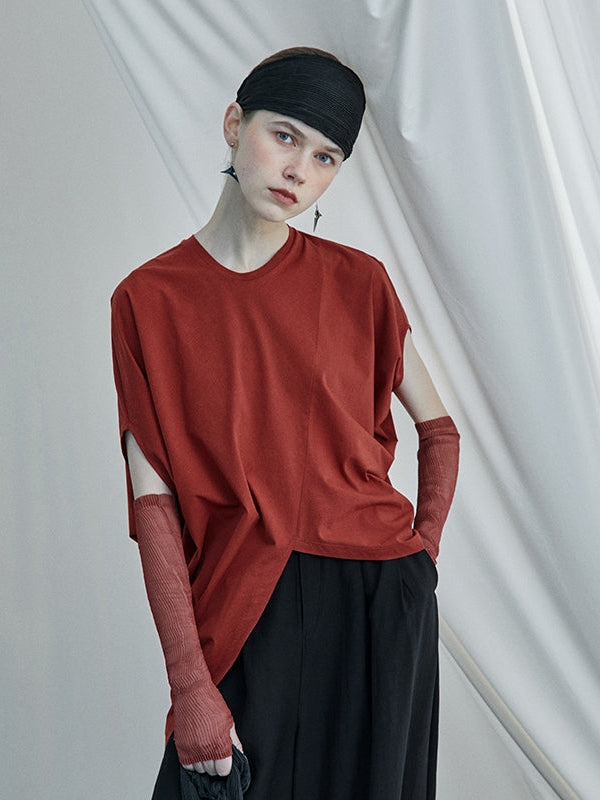 Niche IRREGULAR LOOSE COTTON T-SHIRT