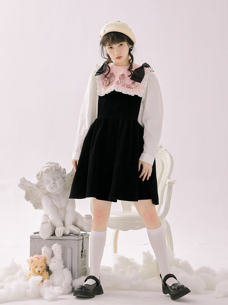 eerie frill race girly blouse